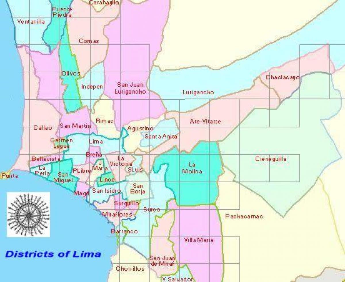 kartta Lima peru piirit