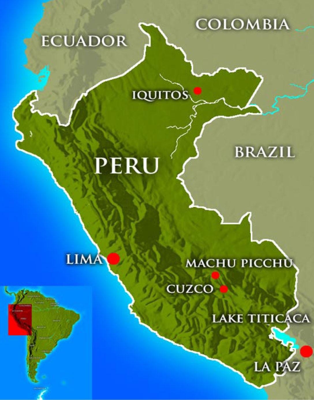 Kartta pääkaupunki peru