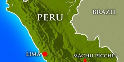 Kartta osoittaa peru
